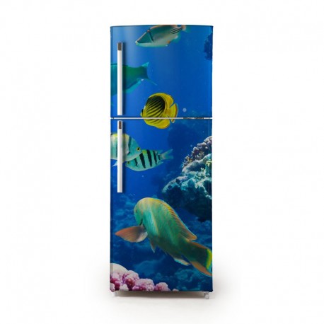 Pegatina frigo acuario