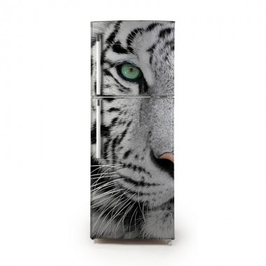 Pegatina frigo tigre blanco