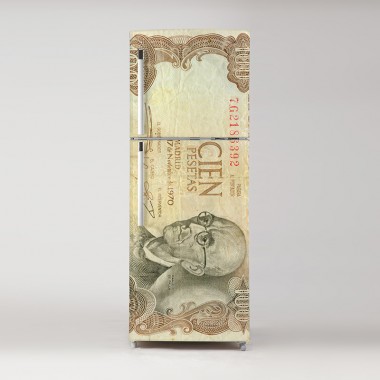 Pegatina frigo pesetas billete