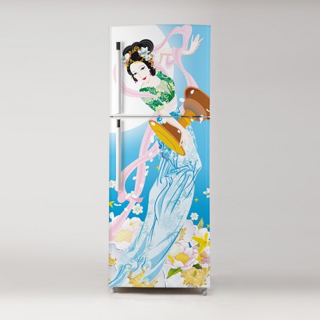 Vinilo Pegatina frigo geisha