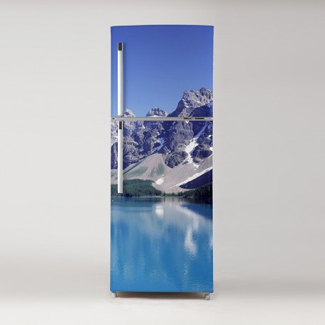 Vinilo frigo paisaje alpes