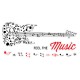 Pegatina decorativa música guitarra