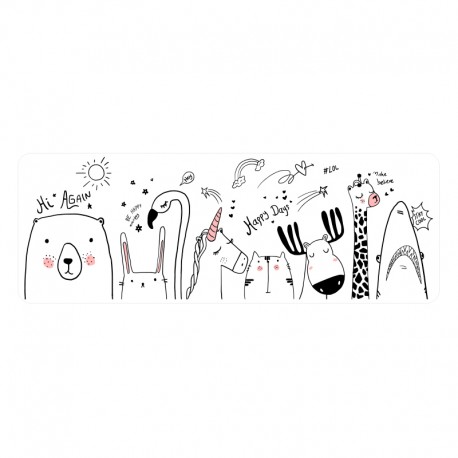 Vinilo infantil transparente animales dibujo