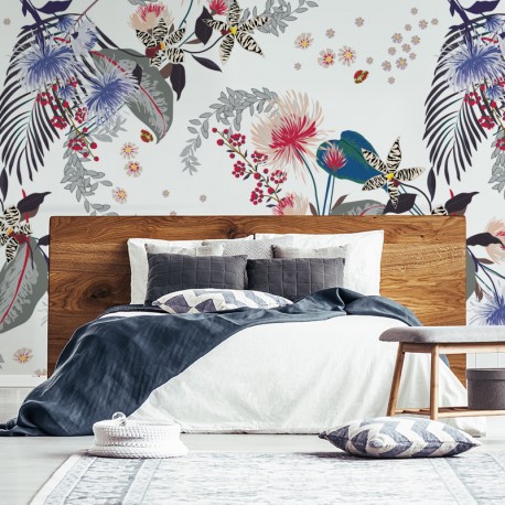 Fotomural dormitorio Floral Mónaco