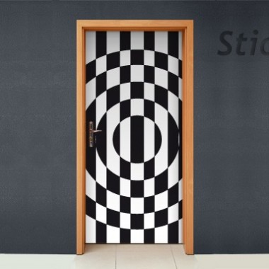 Vinilo Geométrico vintage puerta-vinilos-decorativos