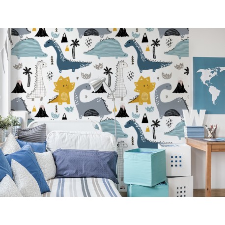 Fotomurales: habitación infantil dinosaurios