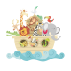 Vinilos decorativos: infantiles animales arca 1