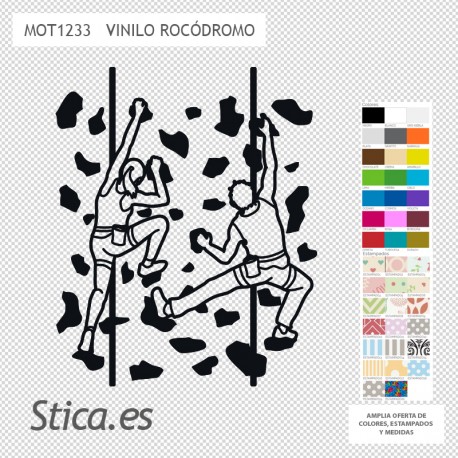 Vinilos decorativos: deportes Rocódromo