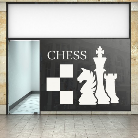 Vinilos decorativos: para comercios ajedrez chess
