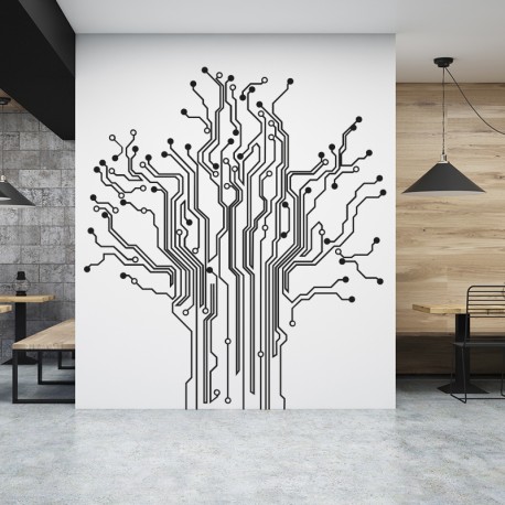Vinilo informática árbol