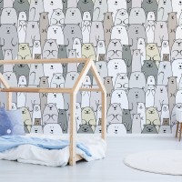 Fotomural infantil osos amistosos