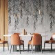 Decoración pared comedor con fotomural ramas sauce