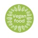 Pegatina comida vegana a medida