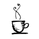 Vinilo café taza