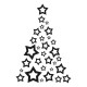 vinilo árbol navidad estrellas