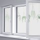 Vinilo ventana plantas colgantes
