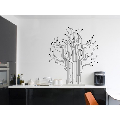 Arbol Microchip para Cabecero producto vinilos