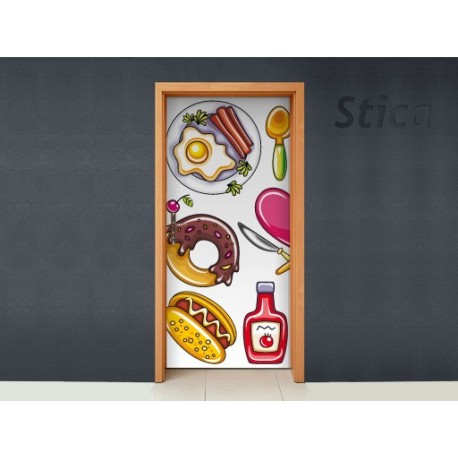 vinilo decorativo Puerta Alimentos II