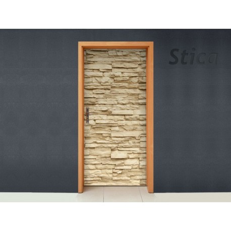 Ladrillos Blancos Puerta adhesivo decorativo ambiente