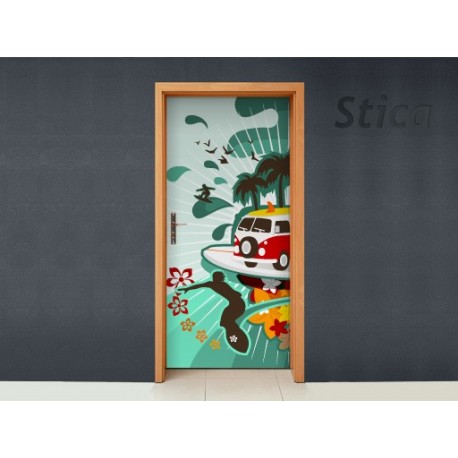 Vinilo Hawai puerta -vinilos-decorativos
