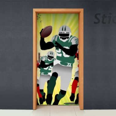 Vinilo Futbol americano puerta -vinilos-decorativos