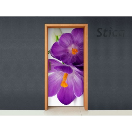 Vinilo Malva flor puerta -vinilos-decorativos
