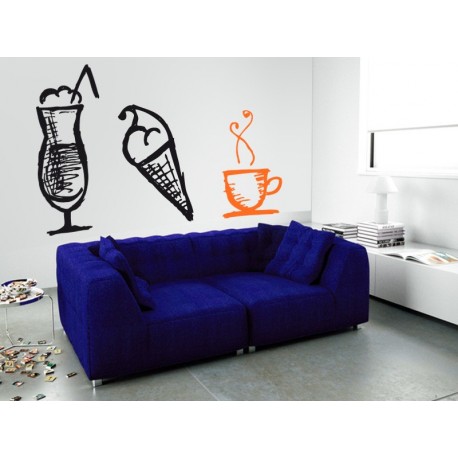 Vinilo café taza en ambiente