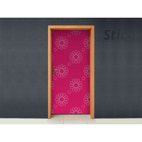 vinilo decorativo Fantasia Rosa para Puerta