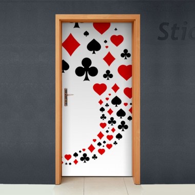 Poker para Puerta adhesivo decorativo ambiente