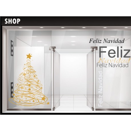 vinilo decorativo Árbol de Navidad VI