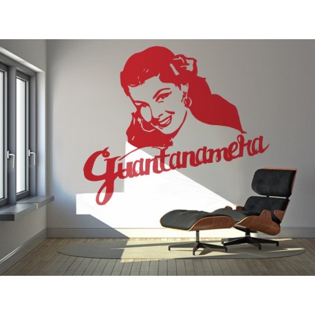pegatina pared Guantanamera
