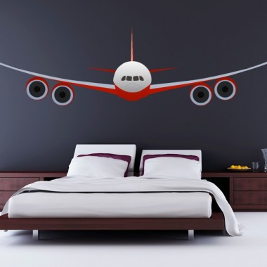 Avion Comercial para Pared adhesivo decorativo ambiente