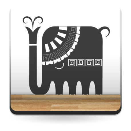 Adhesivo decorativo elefante étnico
