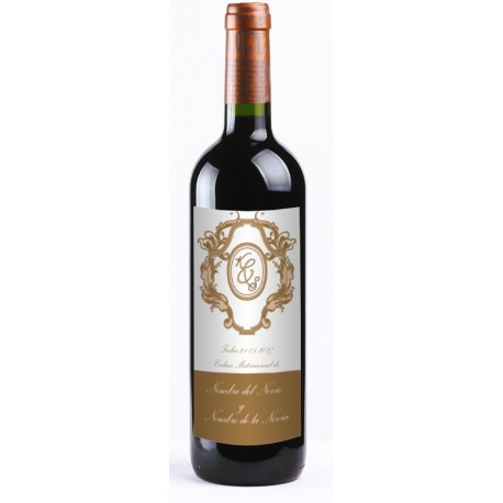 adhesivo decorativo Etiqueta Vino "Barroco" 20 UDS