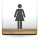 Símbolo Aseos Mujer imagen vinilo decorativo