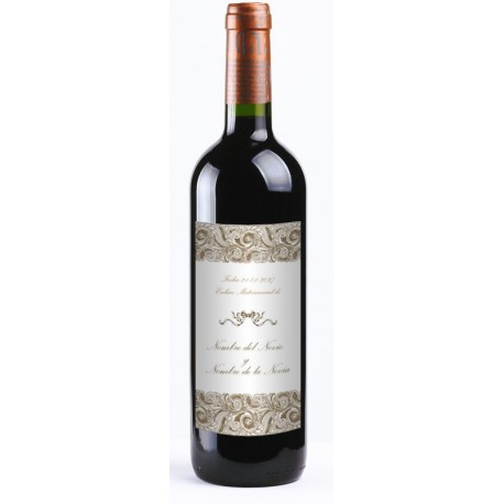 Etiqueta Vino "Elegance" 20UDS decoración con vinilo