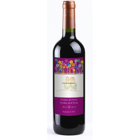 adhesivo decorativo Etiqueta Vino "Primavera" 20 uds.