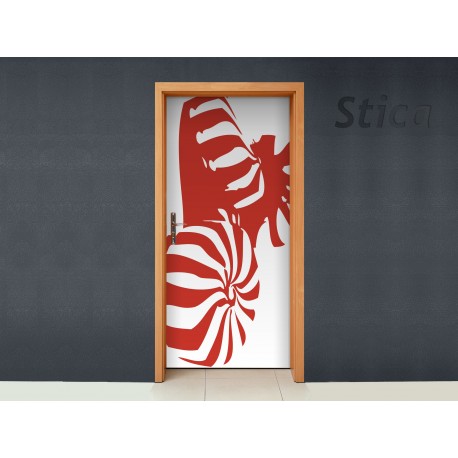 pegatina pared Puerta Caramelos Rojos