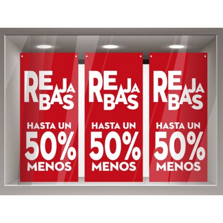 pegatina decorativa Rebajas hasta un 50 % Rojo Lona