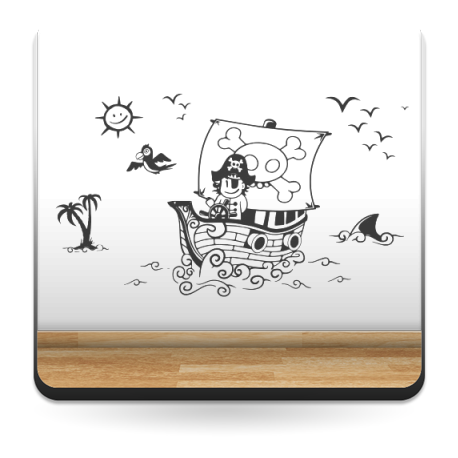 adhesivo decorativo Piratas a Babor
