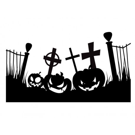 pegatina decorativa Halloween Calabazas Party