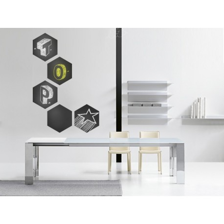 Pizarra Hexagono imagen vinilo decorativo