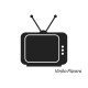 Pizarra Vintage Televisor imagen vinilo decorativo