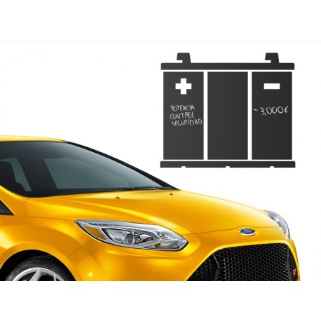 Pizarra Coche Batería imagen vinilo decorativo