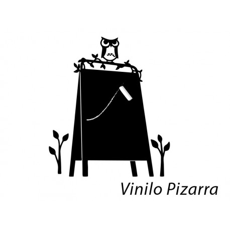 Pizarra Búho imagen vinilo decorativo