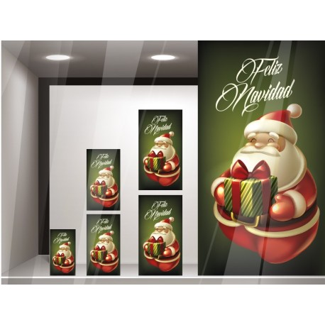 Vinilo Papa Noel Reposicionable imagen vinilo decorativo