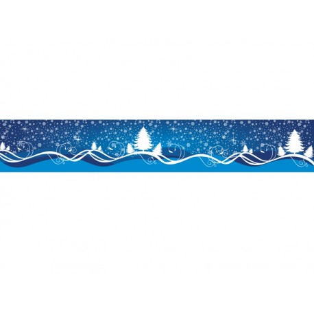 Vinilo Navidad Reposicionable Paisaje Nevado adhesivo decorativo ambiente