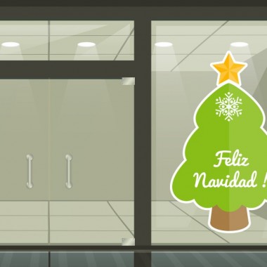 pegatina pared Navidad Árbol-Reposicionable