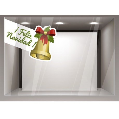 Decorativo navidad campana adhesivo decorativo ambiente