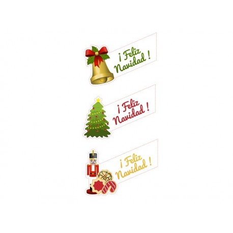 adhesivo decorativo Navidad bandas composición-Reposicionable